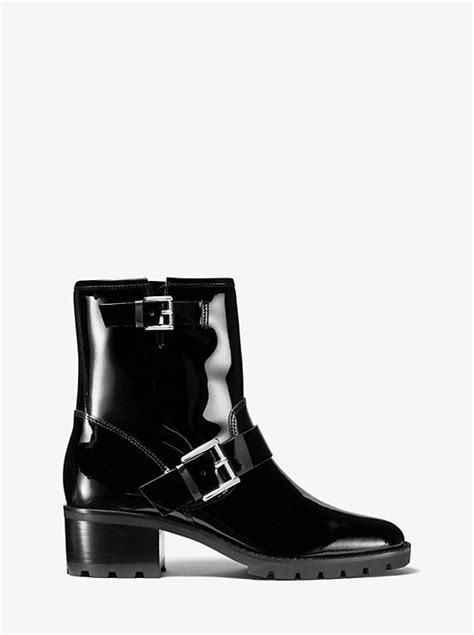 Michael Michael Kors BRONWYN Boots Patent MOTO Leather 